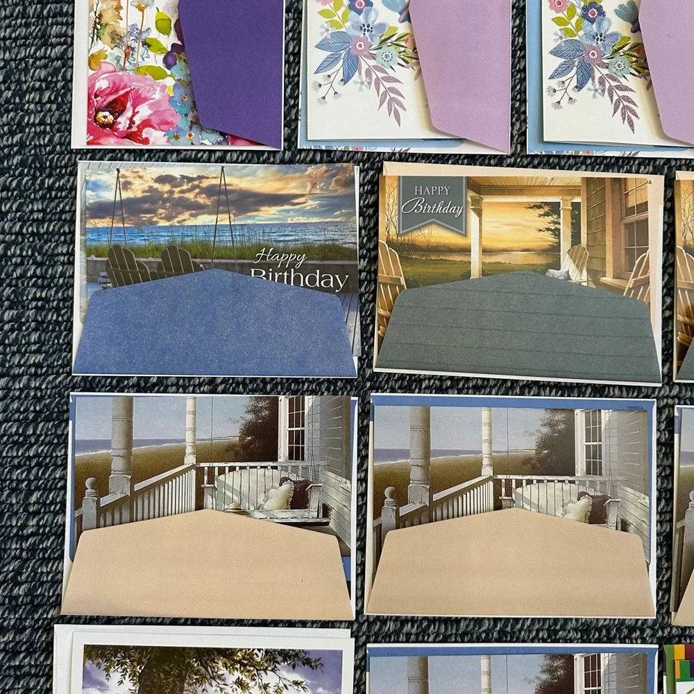 New 20 of different brand of Happy Birthday’s cards with envelopes.
